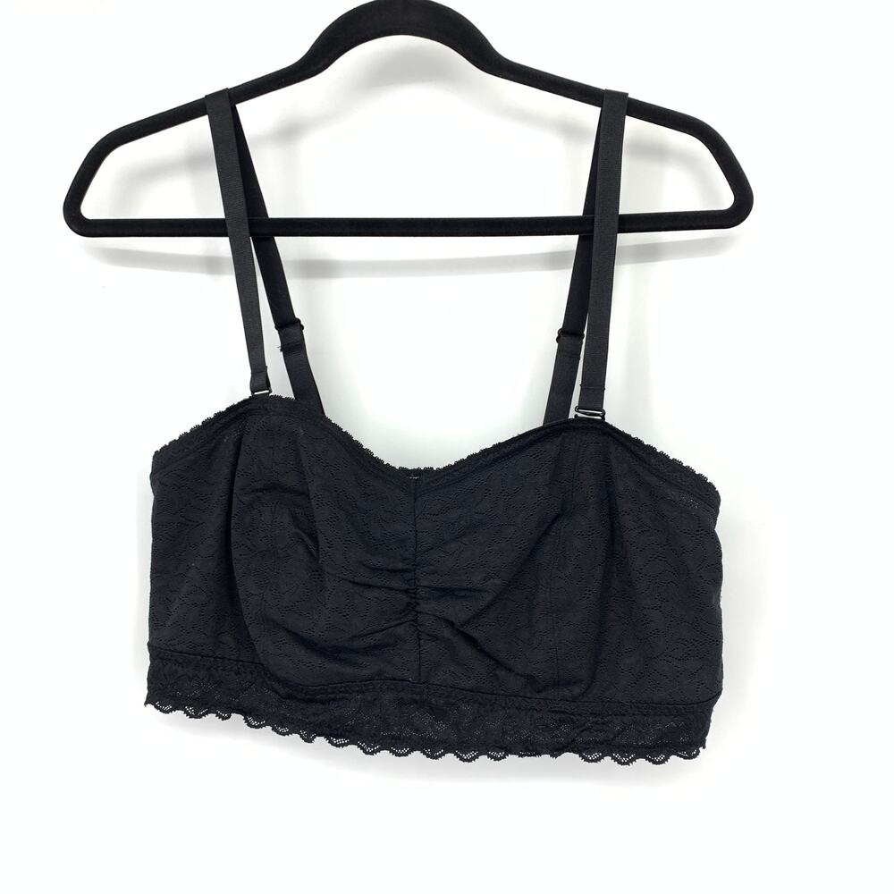 Torrid Lace Bralette Convertible Strapless Bandeau Womens Size 1X Black